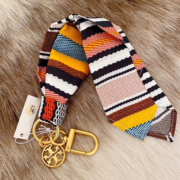 tory burch scarf keychain
